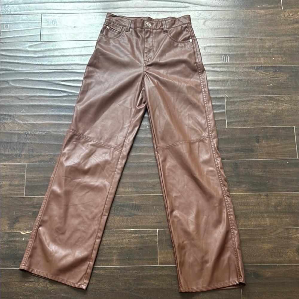 Women’s Brown Leather Pants